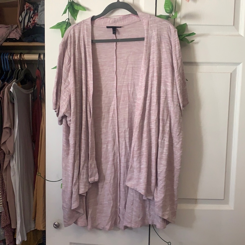 Pink Drape Front Cardigan